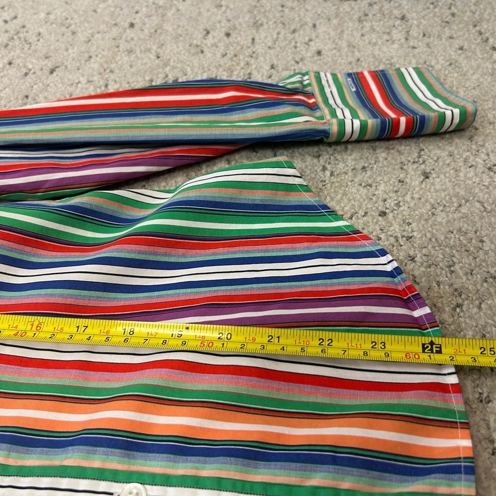 Ralph Lauren Black Label size 2 EUC Red and Green Striped Blouse - Picture 11 of 14